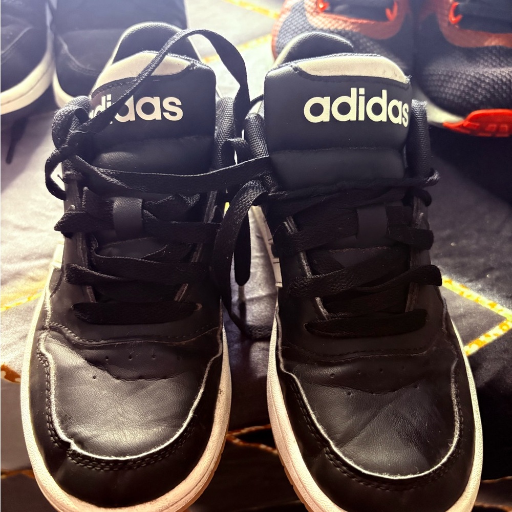 adidas Kids Black and White Low-Top Sneakers